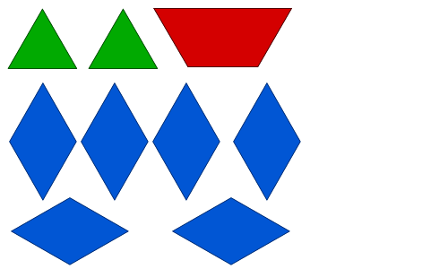 a group of pattern blocks