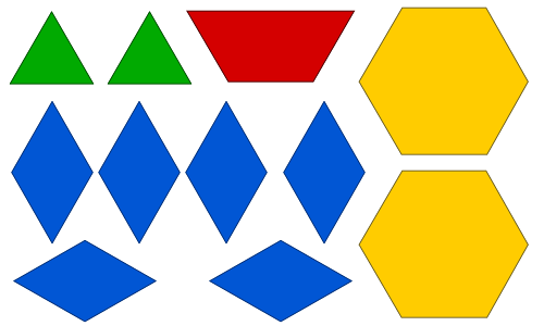 another group of pattern blocks